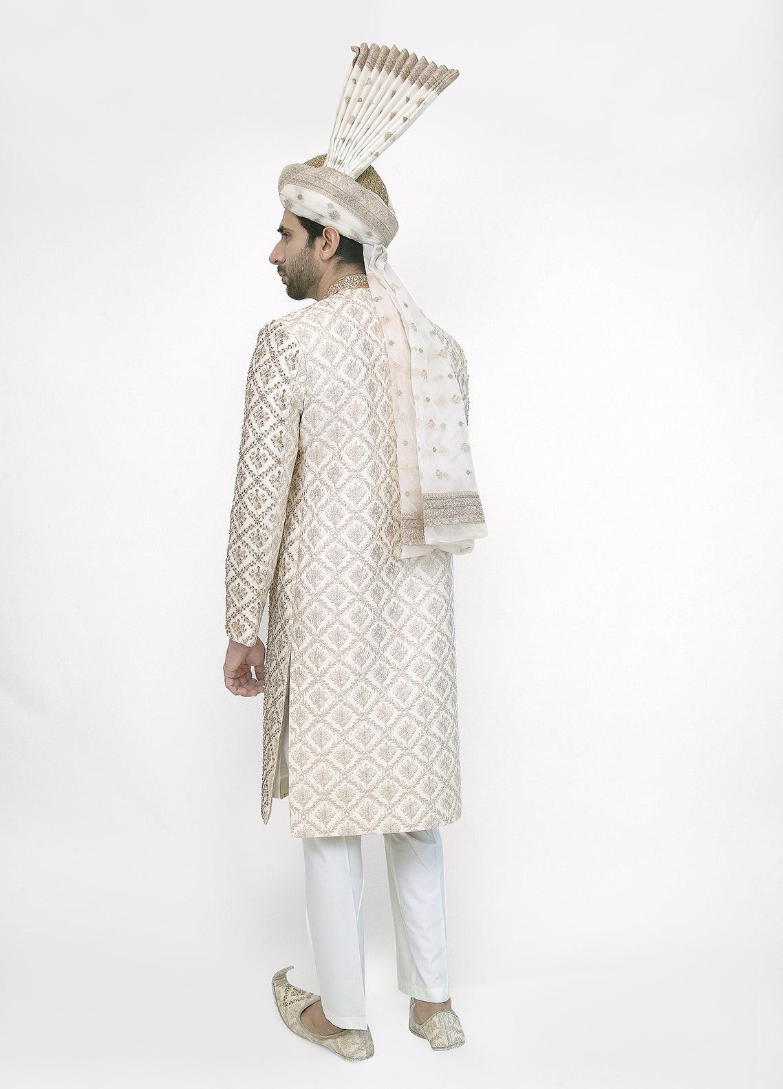 Men's D-White Sherwani
