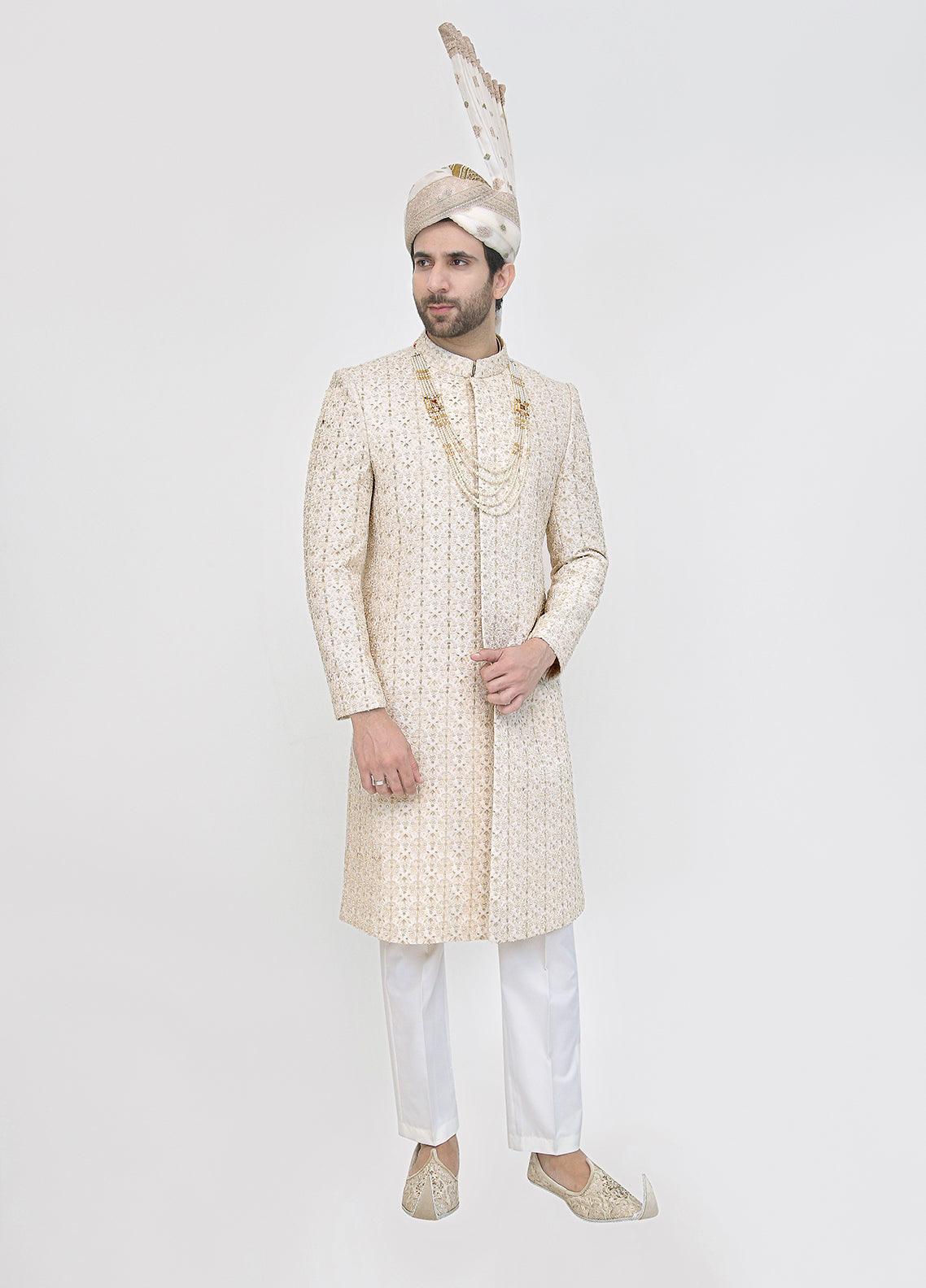 Men's D-White Sherwani