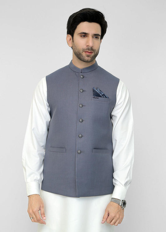 Classic Grey Waistcoat For Men's