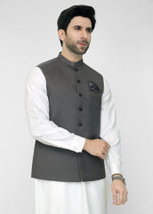 Dark Gray Waistcoat For Men's