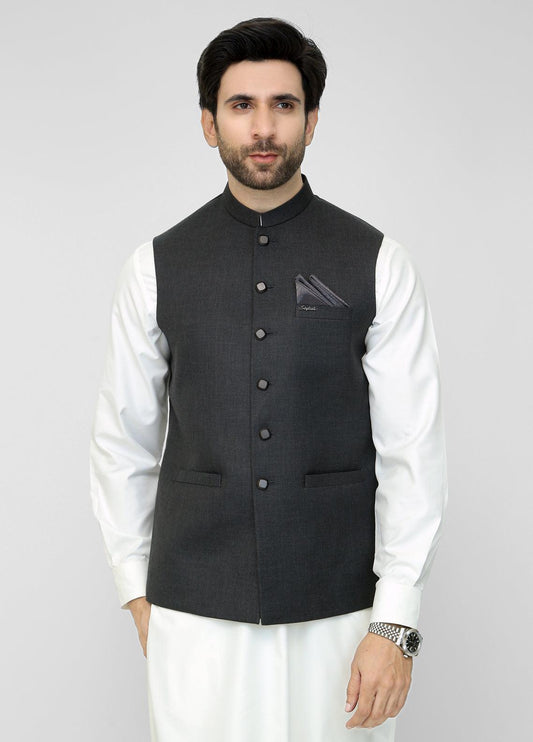 Classic Black Waistcoat For Men's