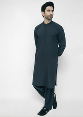Teal Brown Men Shalwar Kameez