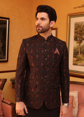 Men Prince Coat - Golden & Black