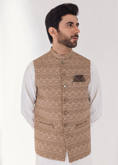Men Golden Embroidered Waistcoat