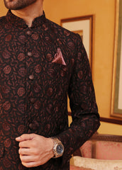 Men Prince Coat - Golden & Black