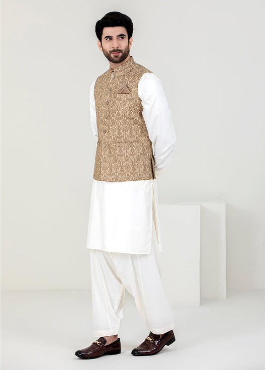 Golden Embroidery Men Waistcoat