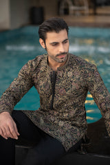 Black Embroidered Kurta Trouser FD-5068