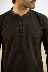 Black Embroidered Kurta Trouser FD-5065