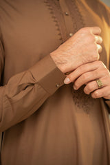 Brown Embroidered Kurta Trouser C-10207
