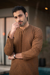 Brown Embroidered Kurta Trouser FD-5067