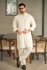 Cream Kameez Shalwar C-10206