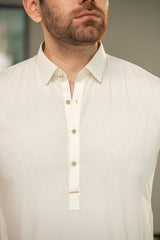 Cream Kameez Shalwar C-10206