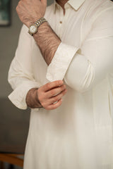 Cream Kameez Shalwar C-10206