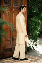 Fawn Embroidered  Waistcoat W-2985