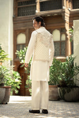 Off-White Embroidered Waistcoat W-3002