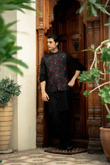 Multi-Color Embroidered Waistcoat W-2859