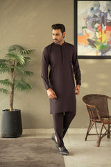 Deep Purple Embroidered Kurta Trouser C-10204