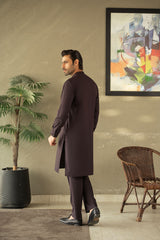 Deep Purple Embroidered Kurta Trouser C-10204