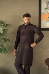 Deep Purple Embroidered Kurta Trouser C-10204