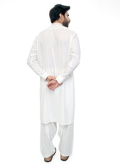 Embroidered White kameez Shalwar I White kameez Shalwar I Stylish Kameez Shalwar