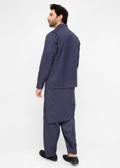Grey Blue Waistcoat suit