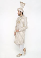 White Traditional Sherwani 