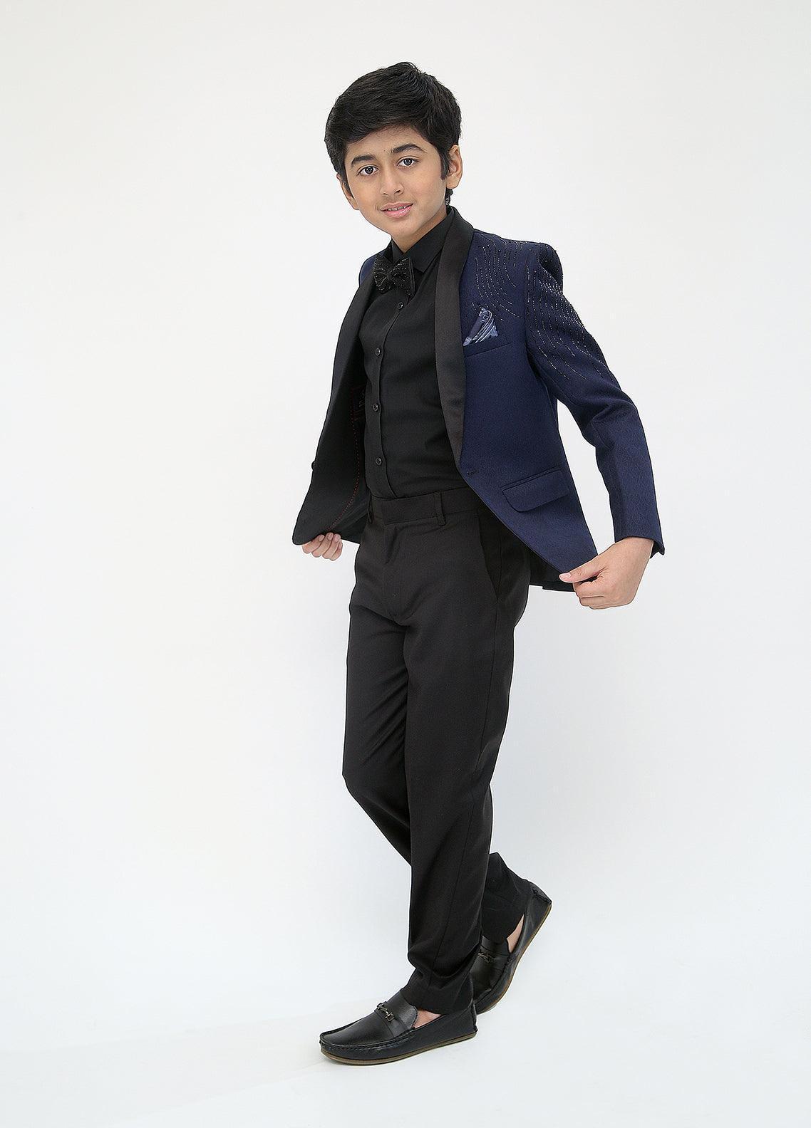 Navy blue formal kids wear
