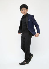 Navy blue formal kids wear
