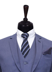 Denim Blue 3 Piece Suit for Men
