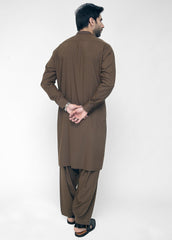 Men's Camel Brown Shalwar Kameez