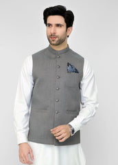 Light Grey Waistcoat For Men's