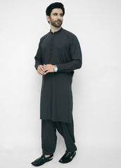 Grey Blue Men Shalwar Kameez