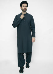 Teal Brown  Men Shalwar Kameez