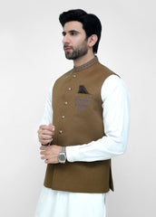 Brown Hand Embroidery Waistcoat