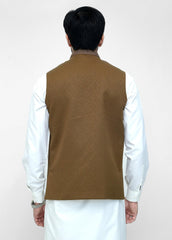 Brown Hand Embroidery Waistcoat