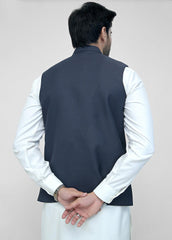 Navy Blue Plain Suiting Waistcoat