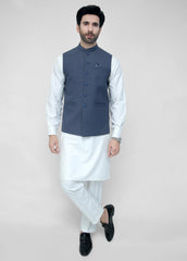 Denim Blue Waistcoat For Men's