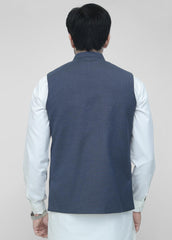 Denim Blue Waistcoat For Men's
