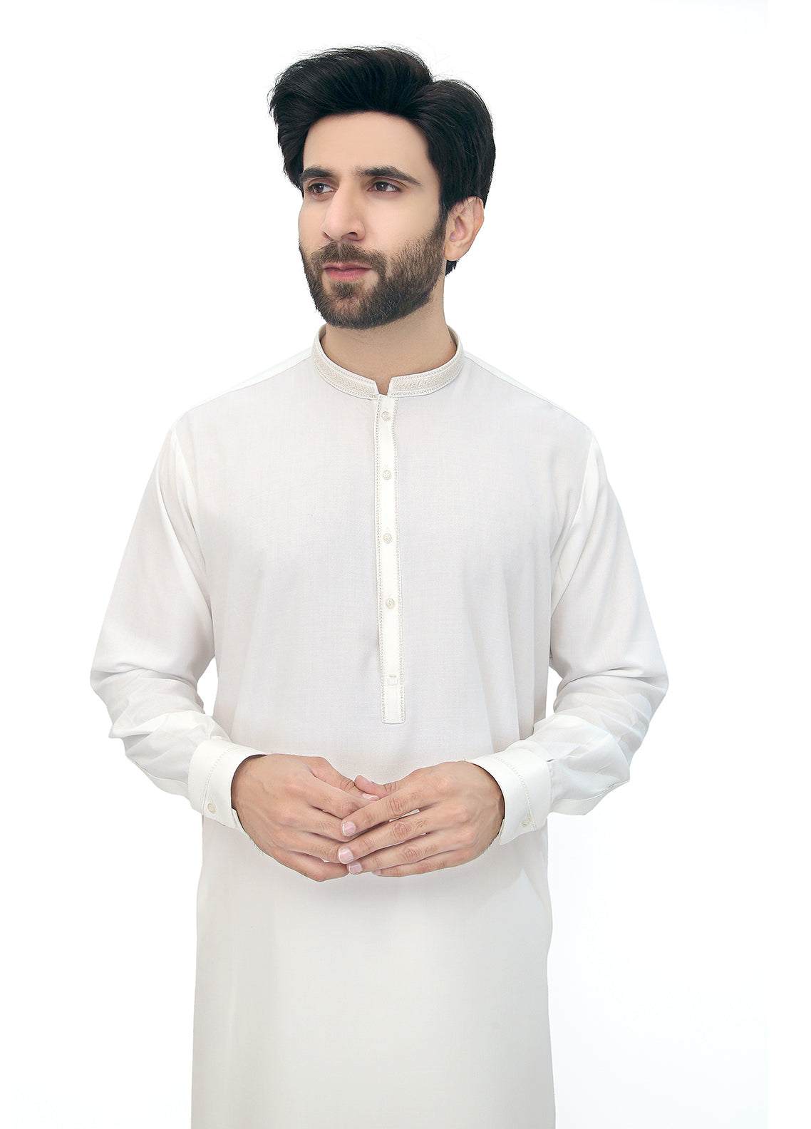 Embroidered White kameez Shalwar I White kameez Shalwar I Stylish Kameez Shalwar