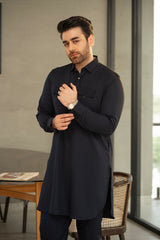 Navy Blue Double Pocket Kurta Trouser C-10208