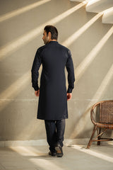 Navy Blue Embroidered Kurta Trouser C-10214