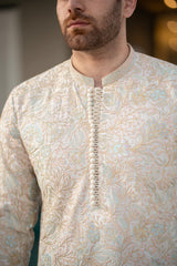 Off-White Embroidered Kurta Trouser FD-5069