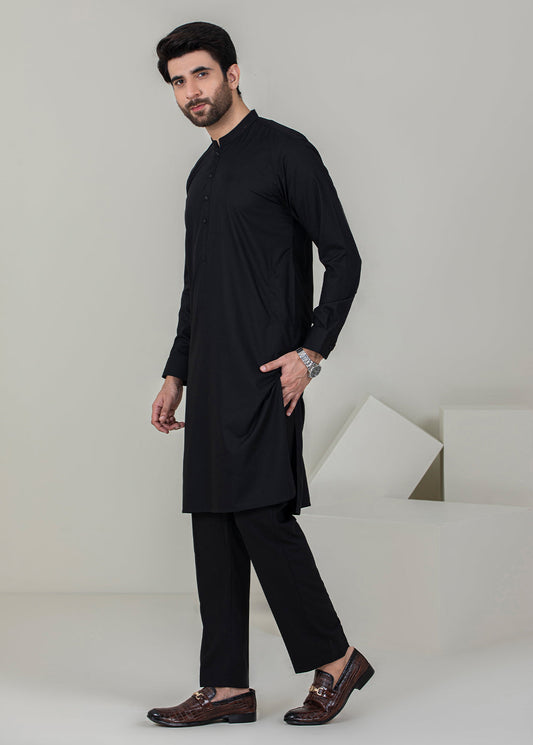 Men Kameez Trouser - Black