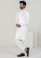 Off-White Embroidered Men's Waistcoat