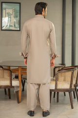 Stone Grey Kameez Shalwar C-10205