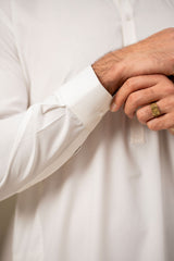 White Embroidered Kameez Shalwar C-10218