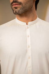 White Embroidered Kurta Trouser C-010219