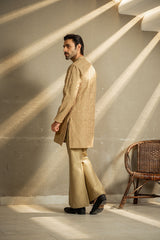 Beige Embroidered Kurta Trouser FD-5070