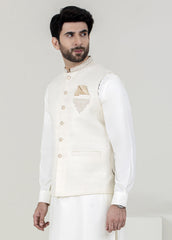 Off-White Embroidered Men's Waistcoat