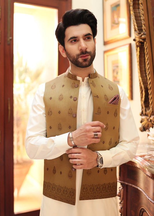 Men Golden Waistcoat